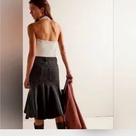FP Movement by Free People Black Flared Midi Skirt - Picture 2 of 11